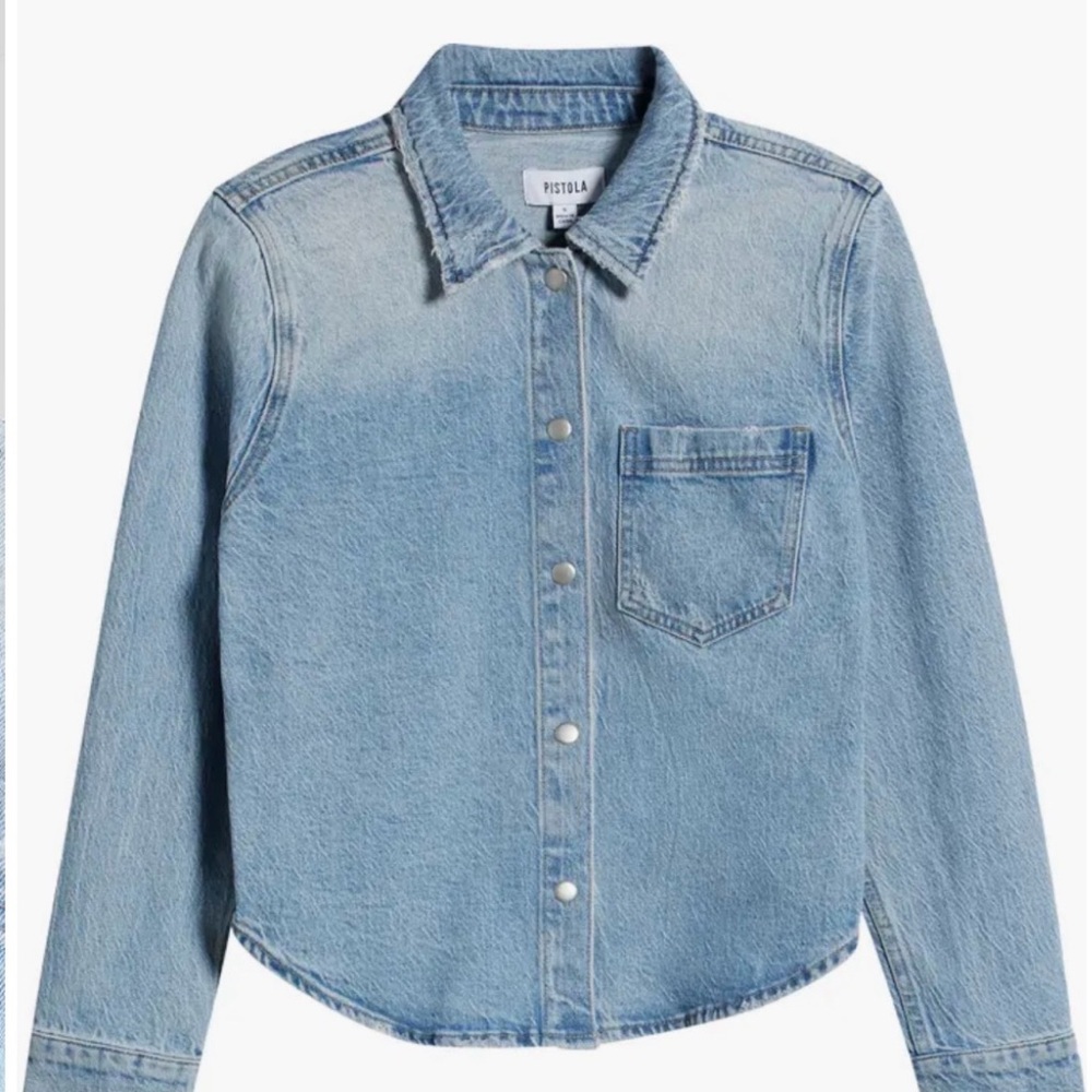 Pistola Jules Fitted Denim Snap shirt